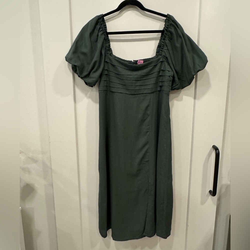 NWT Francesca's Collections Forest Green Dress Size Large